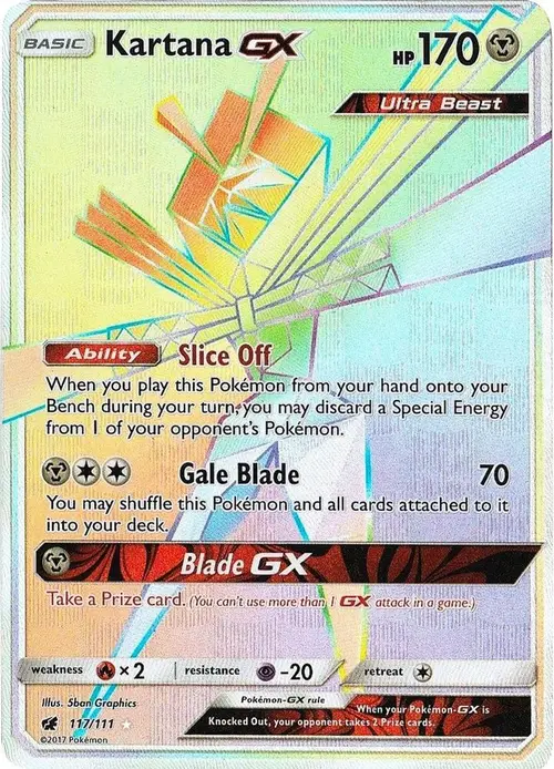 Kartana GX (Secret) card art