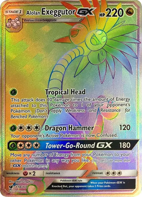 Alolan Exeggutor GX (Secret) card art
