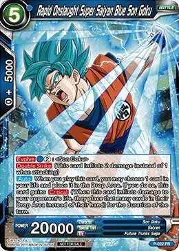 Rapid Onslaught Super Saiyan Blue Son Goku card art