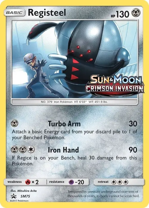 Registeel - SM75 (Prerelease) card art