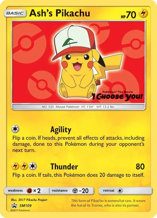 Ash's Pikachu - SM109 card art