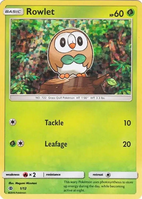 Rowlet - 1/12 card art