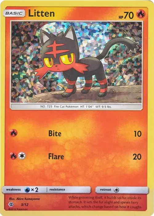 Litten - 3/12 card art
