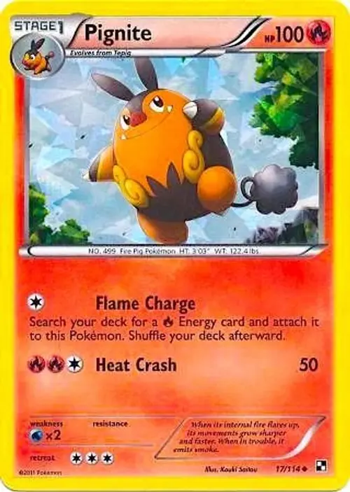 Pignite - 17/114 (Cracked Ice Holo) card art