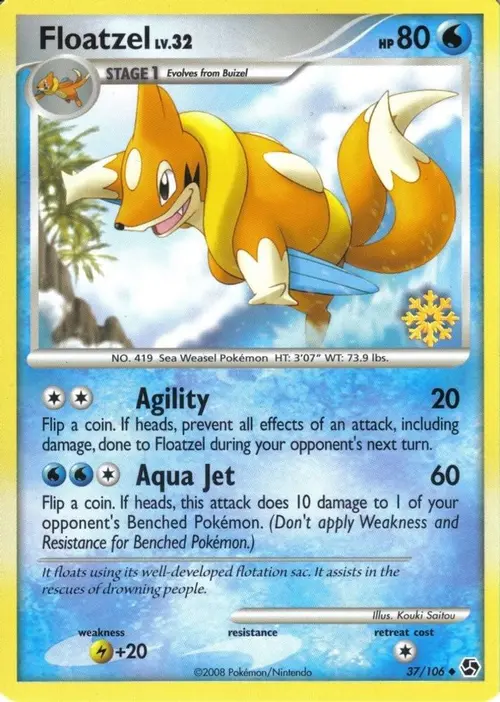 Floatzel - 37/106 card art
