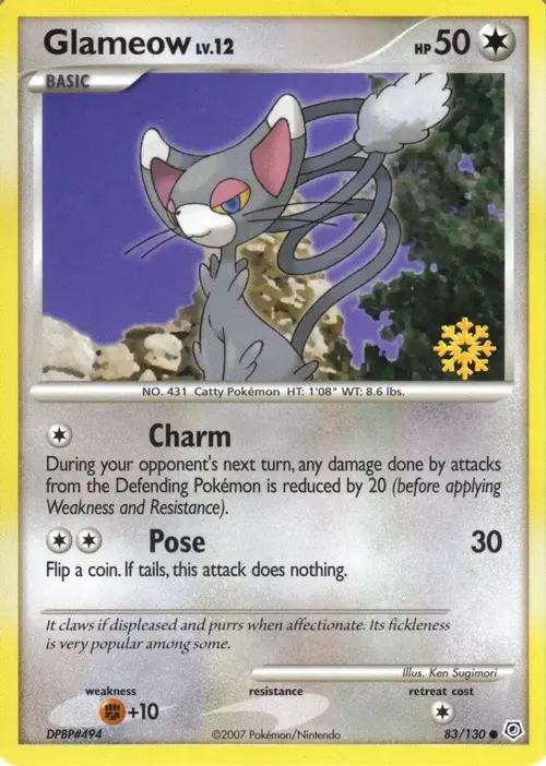 Glameow 83/130 card art