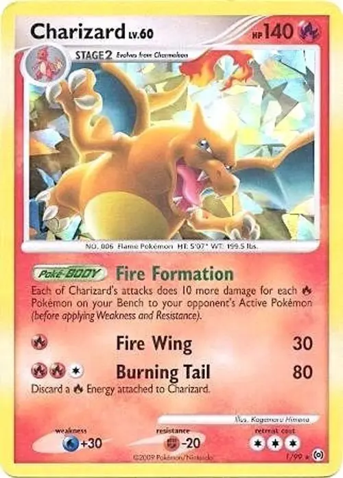 Charizard - 1/99 (Cracked Ice Holo) card art