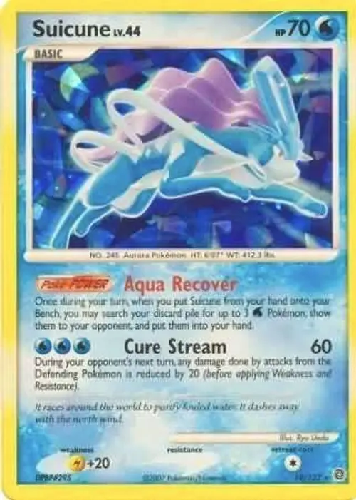 Suicune - 19/132 (Cracked Ice Holo) card art