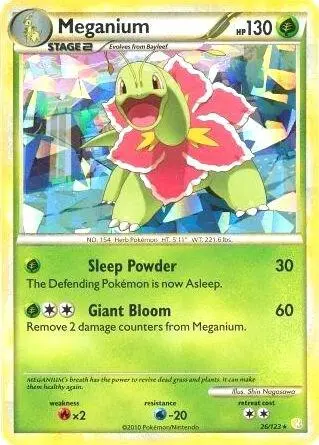 Meganium - 26/123 (Cracked Ice Holo) card art