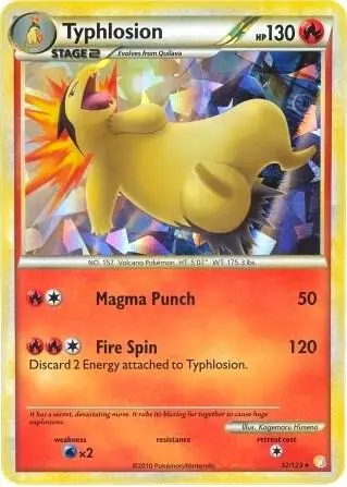 Typhlosion - 32/123 (Cracked Ice Holo) card art