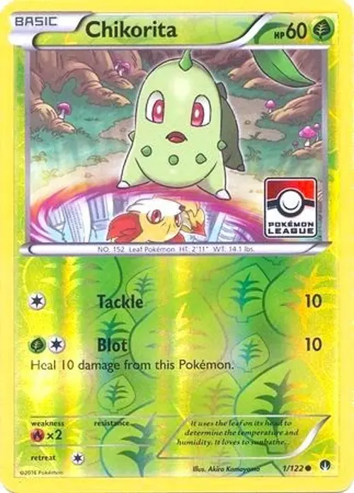 Chikorita - 1/122 (Pokemon League) card art