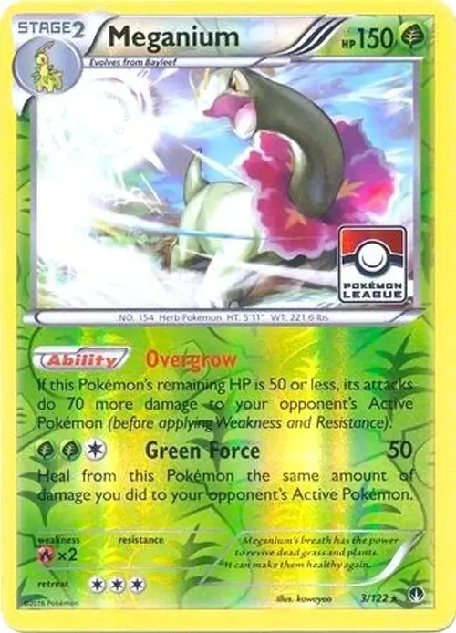 Meganium - 3/122 (Pokemon League) card art