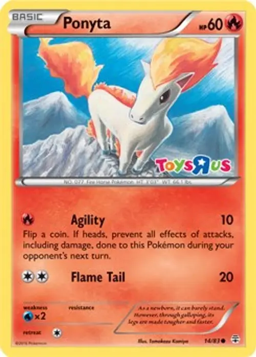 Ponyta - 14/83 (Toys R Us Promo) card art