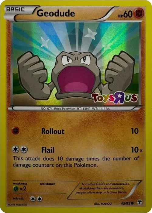 Geodude - 43/83 (Toys R Us Promo) card art