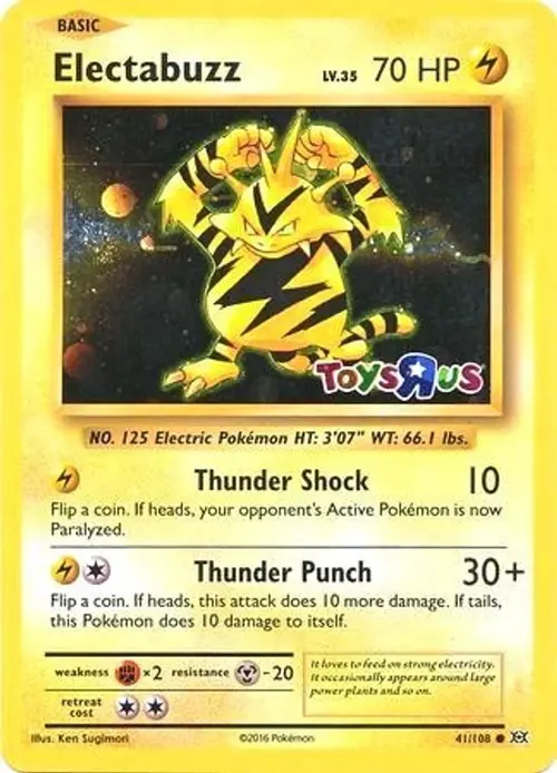 Electabuzz - 41/108 (Toys R Us Promo) card art