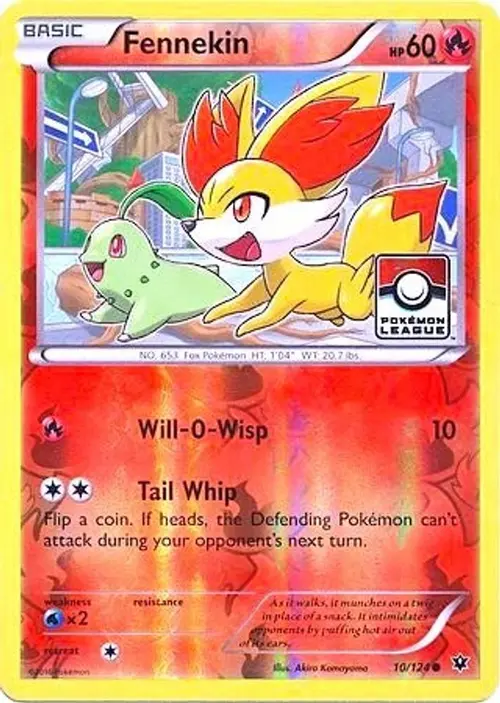 Fennekin - 10/124 (Pokemon League) card art