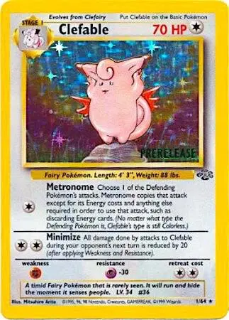 Clefable (Prerelease) card art