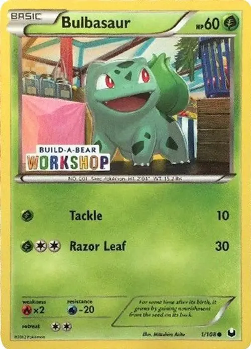 Bulbasaur - 1/108 (Build-A-Bear Workshop Exclusive) card art