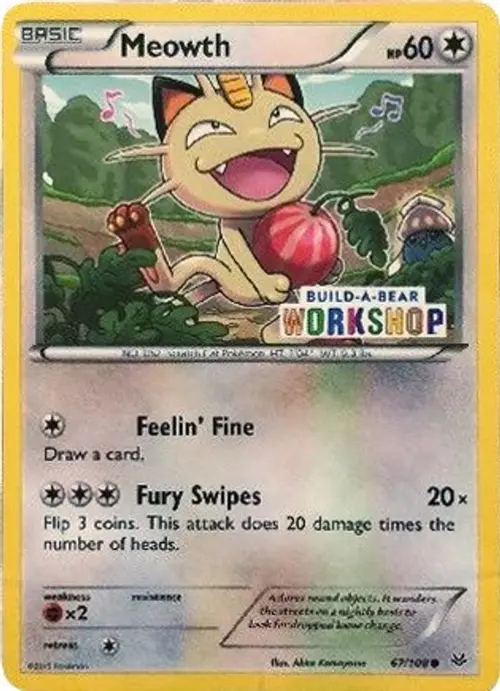 Meowth - 67/108 (Build-A-Bear Workshop Exclusive) card art
