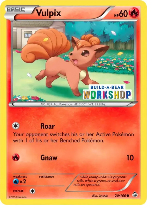 Vulpix - 20/160 (Build-A-Bear Workshop Exclusive) card art