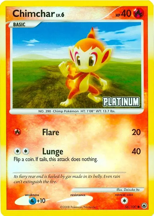 Chimchar - 56/100 [Platinum] card art