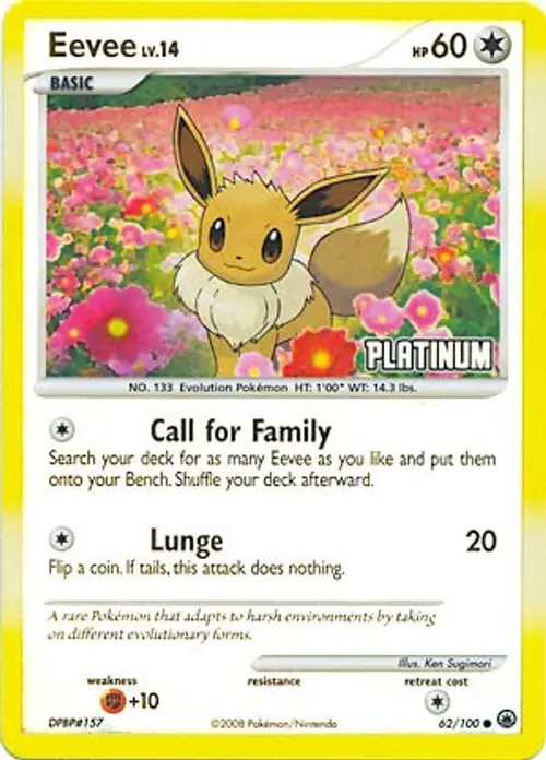 Eevee - 62/100 [Platinum] card art