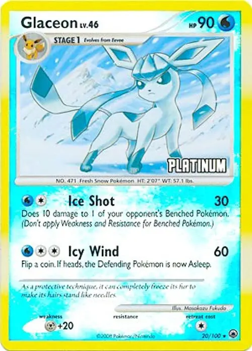 Glaceon - 20/100 [Platinum] card art