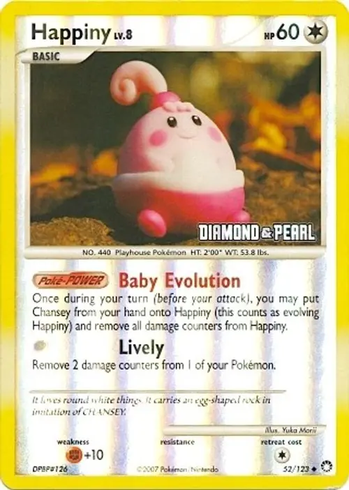 Happiny - 52/123 [Diamond & Pearl] card art