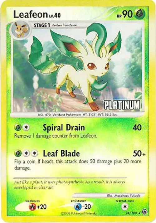 Leafeon - 24/100 [Platinum] card art