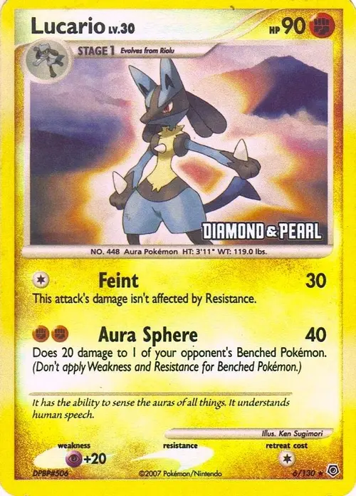 Lucario - 6/130 [Diamond & Pearl] card art
