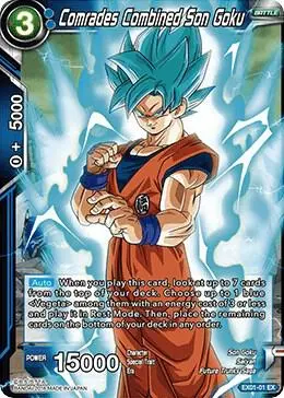 Comrades Combined Son Goku card art