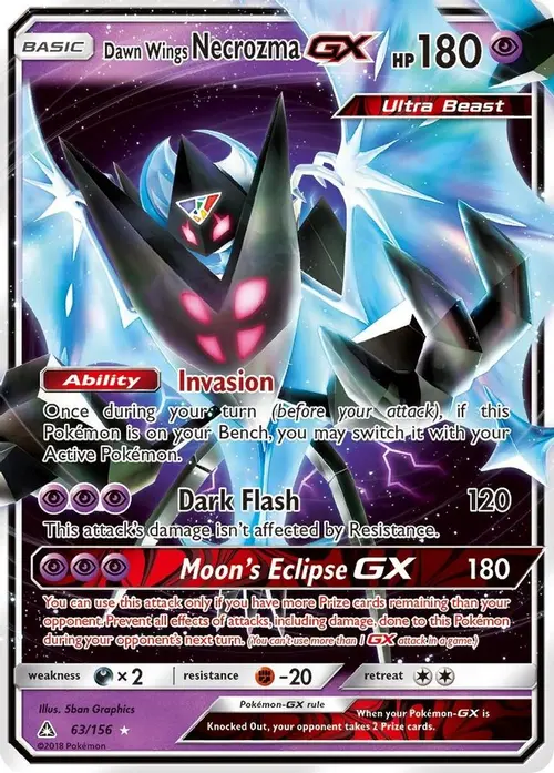 Dawn Wings Necrozma GX card art