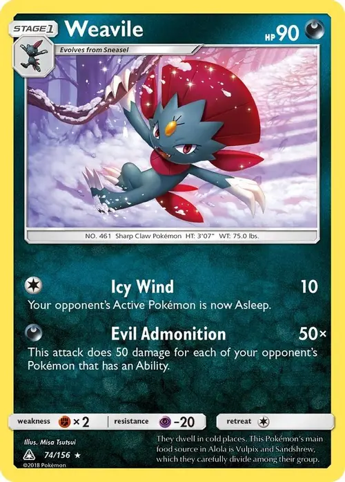 Weavile card art
