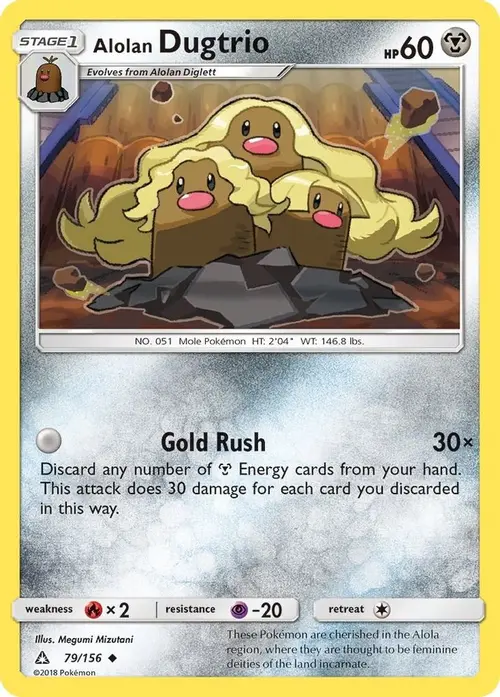Alolan Dugtrio card art