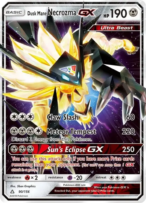 Dusk Mane Necrozma GX card art