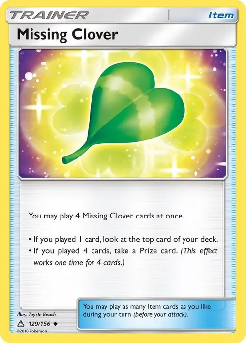 Missing Clover card art