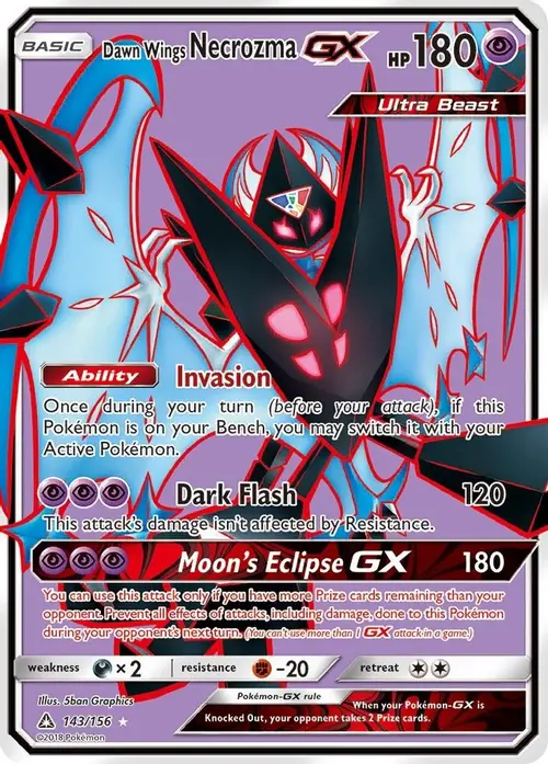 Dawn Wings Necrozma GX (Full Art) card art