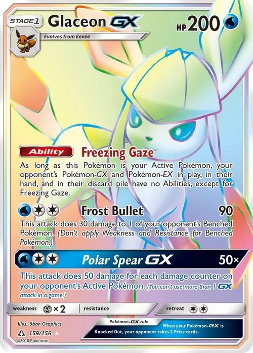 Glaceon GX (Secret Rare) card art