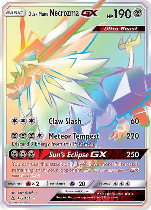Dusk Mane Necrozma GX (Secret Rare) card art