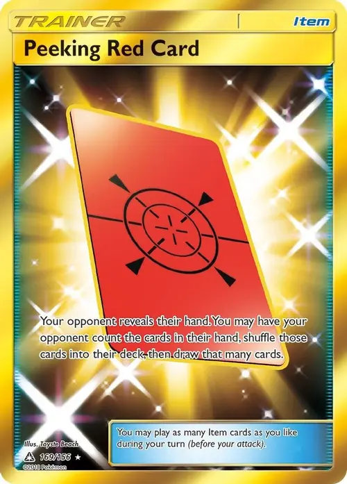 Peeking Red Card (Secret Rare) card art