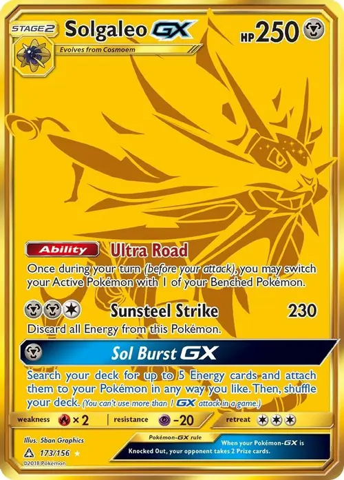 Solgaleo GX (Secret Rare) card art
