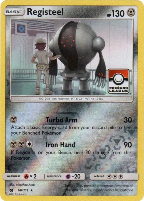 Registeel - 68/111 (Pokemon League) card art