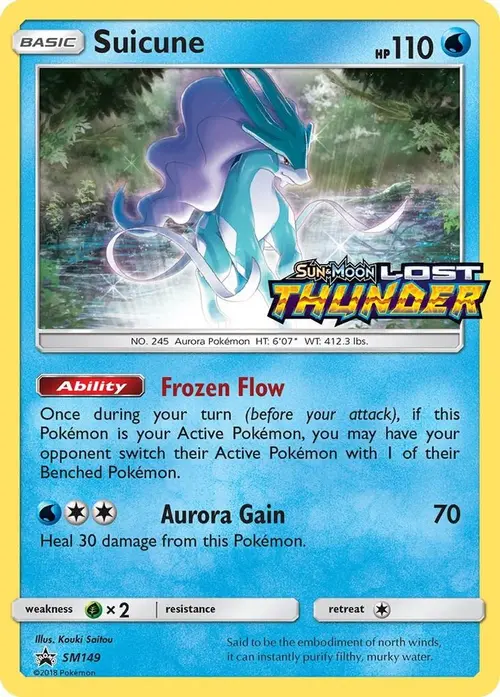 Suicune - SM149 (Prerelease) card art