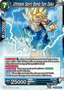 Ultimate Spirit Bomb Son Goku card art