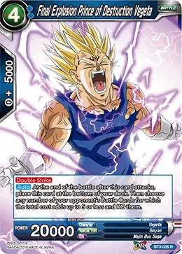 Final Explosion Prince of Destruction Vegeta card art