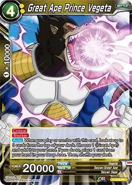 Great Ape Prince Vegeta card art