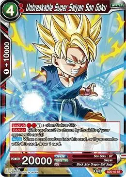 Unbreakable Super Saiyan Son Goku card art