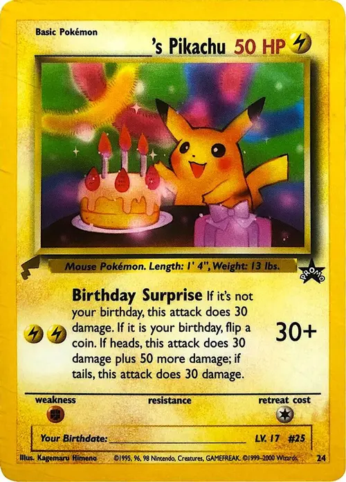 ______'s Pikachu card art