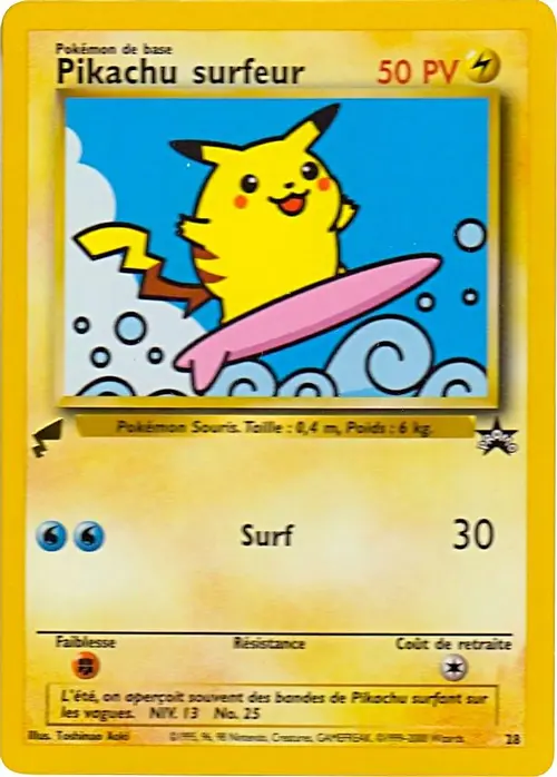 Pikachu (Surfing) card art