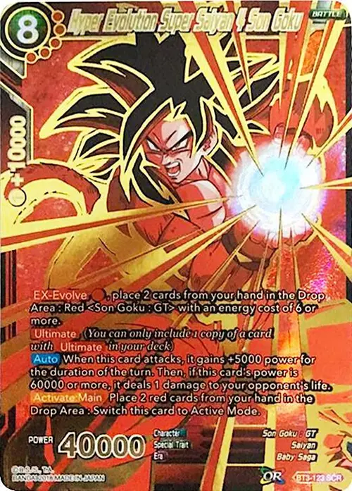 Hyper Evolution Super Saiyan 4 Son Goku card art
